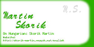 martin skorik business card